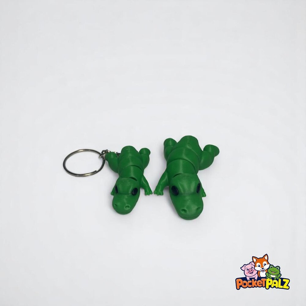 3D Printed Articulated Baby T-Rex Fidget Toy and Keychain